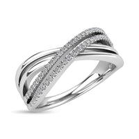 Thumbnail for Diamond 1/5 Ct.Tw. Crossover Ring in 10K White Gold