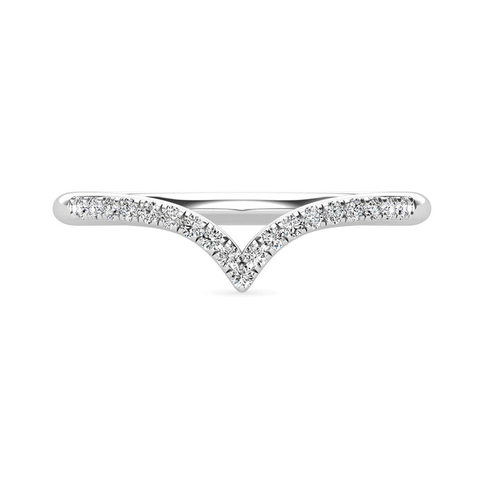 Diamond 1/6 Ct.Tw. Chevron Ring in 14K White Gold