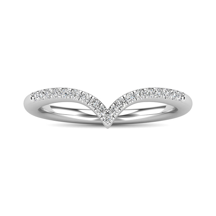 Diamond 1/6 Ct.Tw. Chevron Ring in 14K White Gold