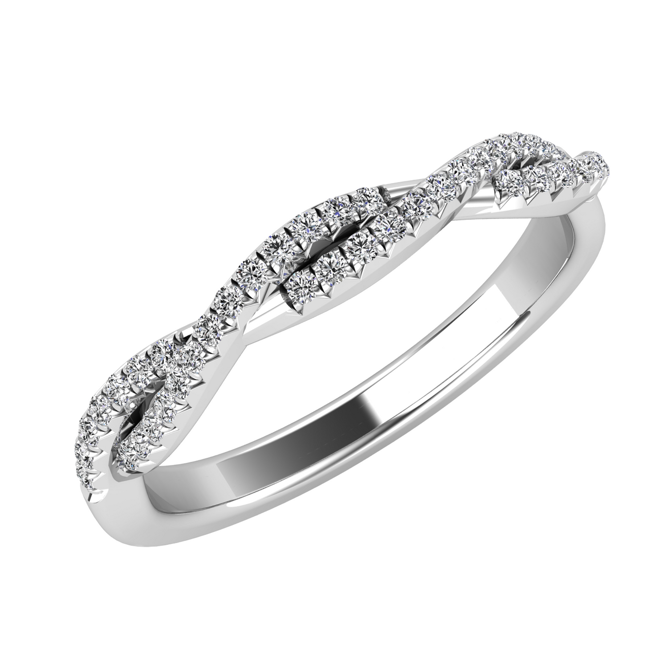 Diamond 1/5 Ct.Tw. Fashion Band in 10K White Gold