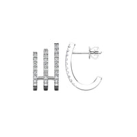 Thumbnail for 14K White Gold 1/4 Ct.Tw. Diamond  Huggies Earrings