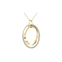 Thumbnail for 14K Yellow Gold 1/2 Ct.Tw. Diamond Double Frame Pendant