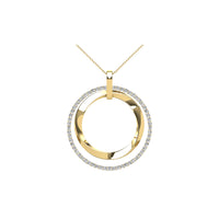 Thumbnail for 14K Yellow Gold 1/2 Ct.Tw. Diamond Double Frame Pendant