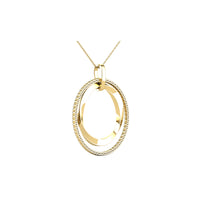 Thumbnail for 14K Yellow Gold 1/2 Ct.Tw. Diamond Double Frame Pendant