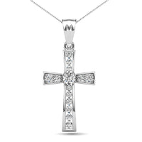 Thumbnail for 14K White Gold 1/5 Ct.Tw. Diamond Cross Pendant