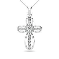Thumbnail for Diamond 1/5 Ct.Tw. Cross Pendant in 14K White Gold