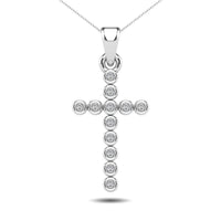 Thumbnail for Bezel Set Diamond 1/20 Ct.Tw Cross Pendant