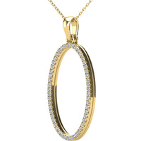 Thumbnail for Diamond 1/5 Ct.Tw Oval Shape Pendant in 10K Yellow Gold