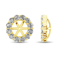 Thumbnail for 14K Yellow Gold Diamond 3/4 Ct.Tw. Earrings Jacket