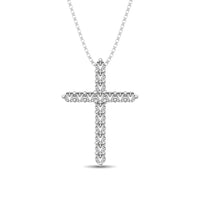 Thumbnail for Diamond 2/7 Ct.Tw. Cross Pendant in 14K White Gold