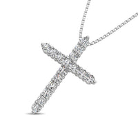Thumbnail for Diamond 2/7 Ct.Tw. Cross Pendant in 14K White Gold