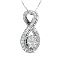 Thumbnail for Diamond 1/2 ct tw Fashion Pendant in 14K White Gold