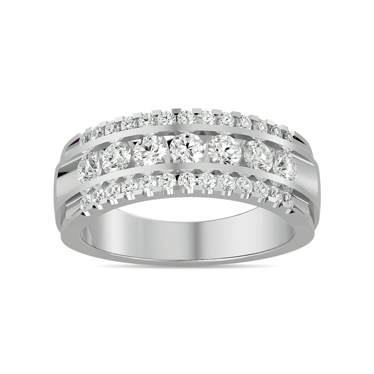 Diamond 1 ct tw Machine Band in 14K White Gold