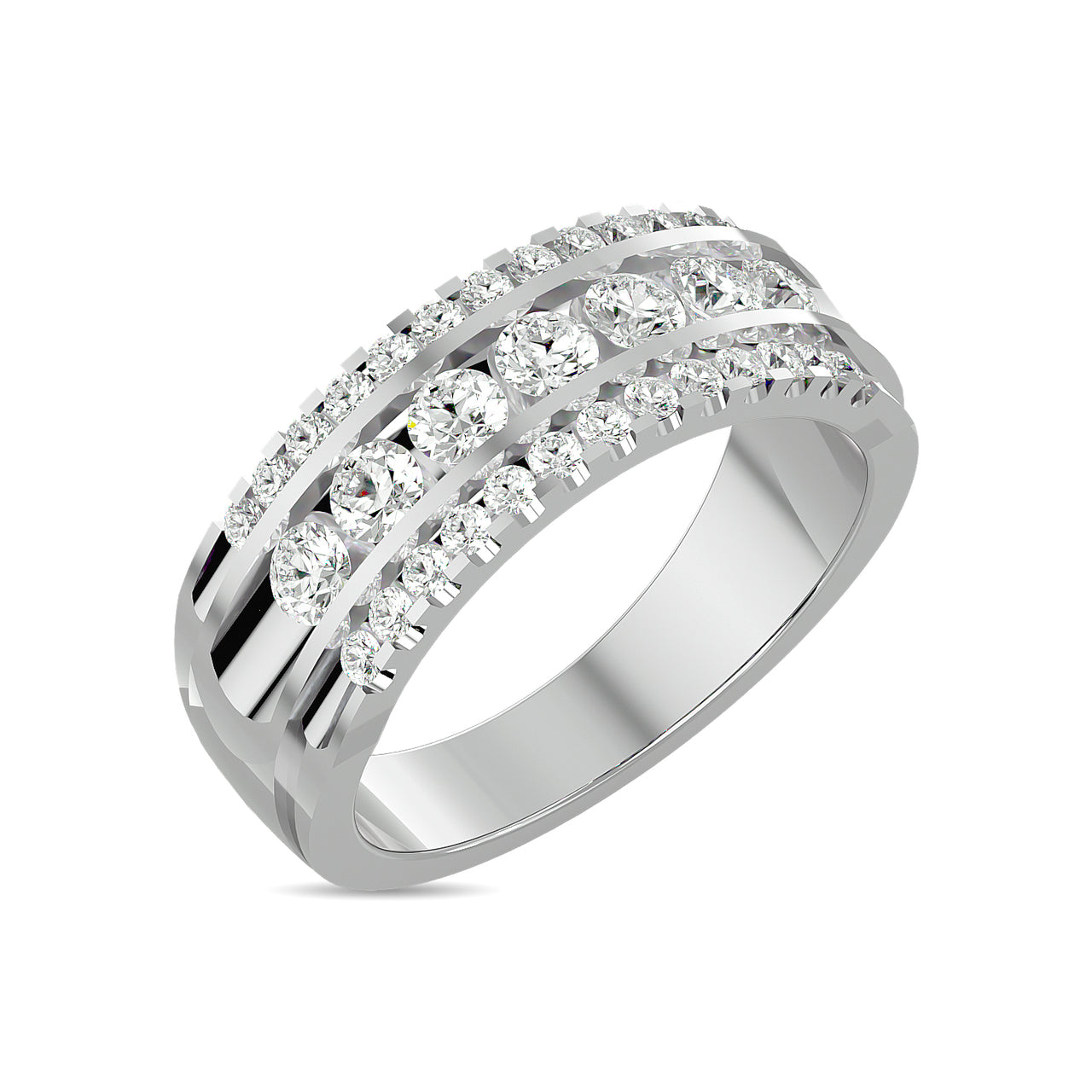 Diamond 1 ct tw Machine Band in 14K White Gold