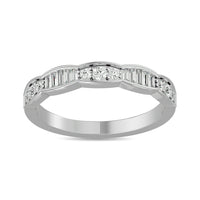 Thumbnail for Diamond 1/3 ct tw Stack Band in 14K White Gold