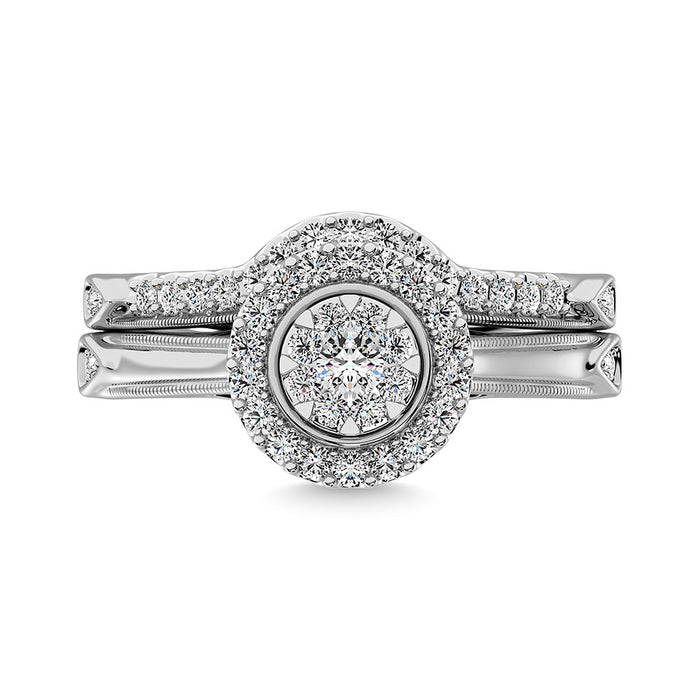 Diamond 1/2 Ct.Tw. Bridal Ring in 14K White Gold