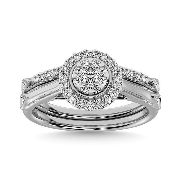 Diamond 1/2 Ct.Tw. Bridal Ring in 14K White Gold