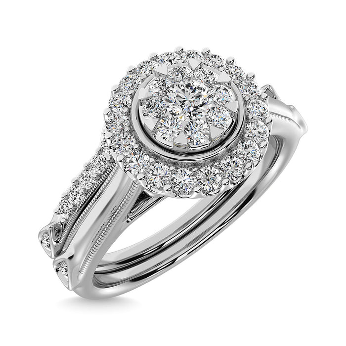 Diamond 1/2 Ct.Tw. Bridal Ring in 14K White Gold