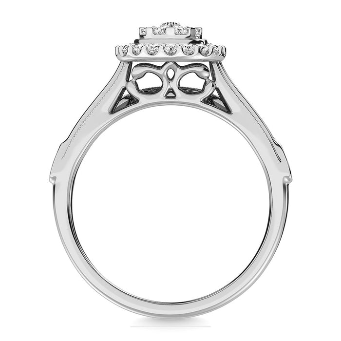 Diamond 1/2 Ct.Tw. Bridal Ring in 14K White Gold