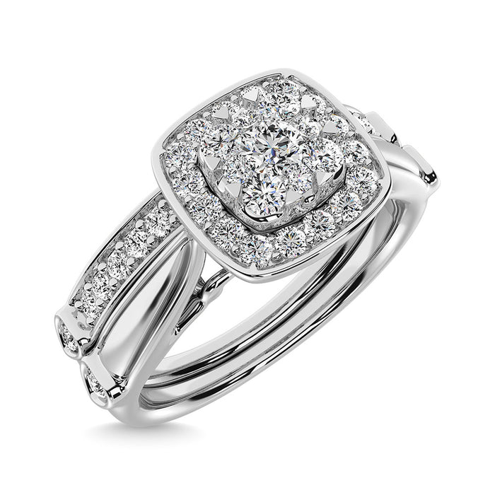 Diamond 1/2 Ct.Tw. Bridal Ring in 14K White Gold