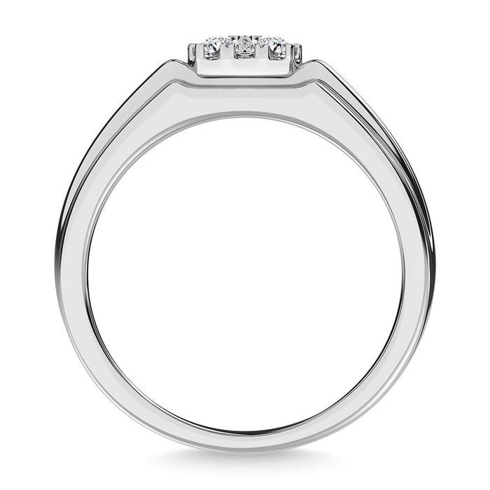 Diamond 1/2 Ct.Tw. Mens Fashion Ring Ring in 14K White Gold