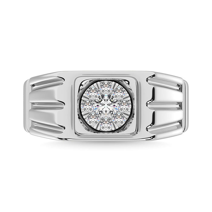 Diamond 1/2 Ct.Tw. Mens Fashion Ring Ring in 14K White Gold