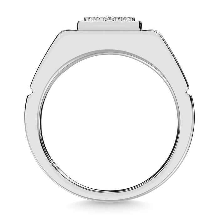 Diamond 1/2 Ct.Tw. Mens Fashion Ring Ring in 14K White Gold