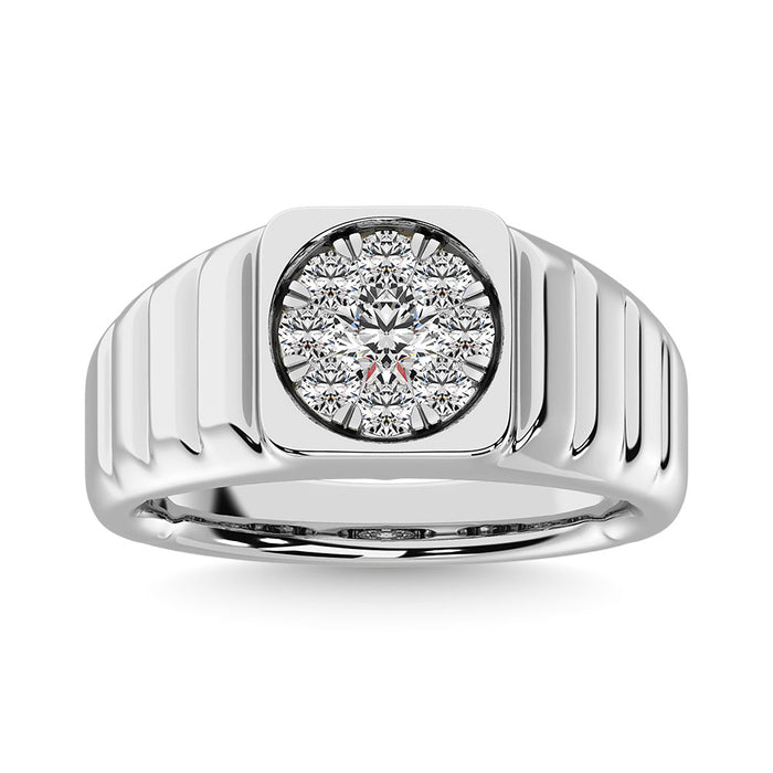 Diamond 3/4 Ct.Tw. Mens Fashion Ring Ring in 14K White Gold