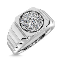 Thumbnail for Diamond 3/4 Ct.Tw. Mens Fashion Ring Ring in 14K White Gold