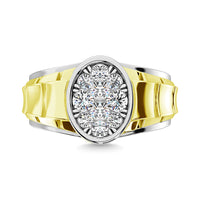 Thumbnail for Diamond 1 Ct.Tw. Mens Fashion Ring Ring in 14K Two Tone Gold