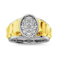 Thumbnail for Diamond 1 Ct.Tw. Mens Fashion Ring Ring in 14K Two Tone Gold