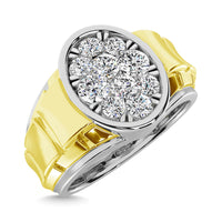 Thumbnail for Diamond 1 Ct.Tw. Mens Fashion Ring Ring in 14K Two Tone Gold