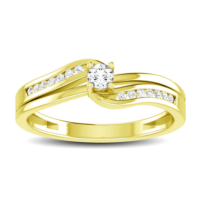 10K Yellow Gold 1/5 Ct.Tw. Diamond Fashion Ring