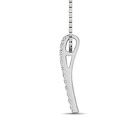 Thumbnail for 14K White Gold Round and Baguette Diamond 1/3 Ct.Tw. Drop Bar Pendant