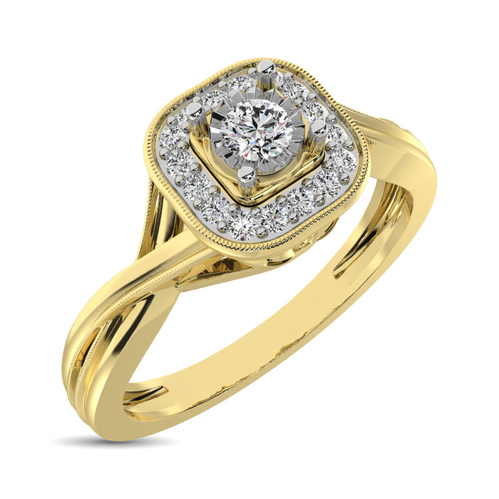 10K Yellow Gold Diamond 1/6 Ct.Tw. Promise Ring