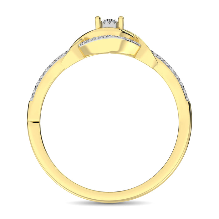 10K Yellow Gold Diamond 1/6 Ct.Tw. Promise Ring