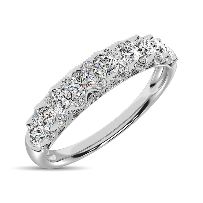 10K White Gold Diamond 1/2 Ct.Tw. Anniversary Ring