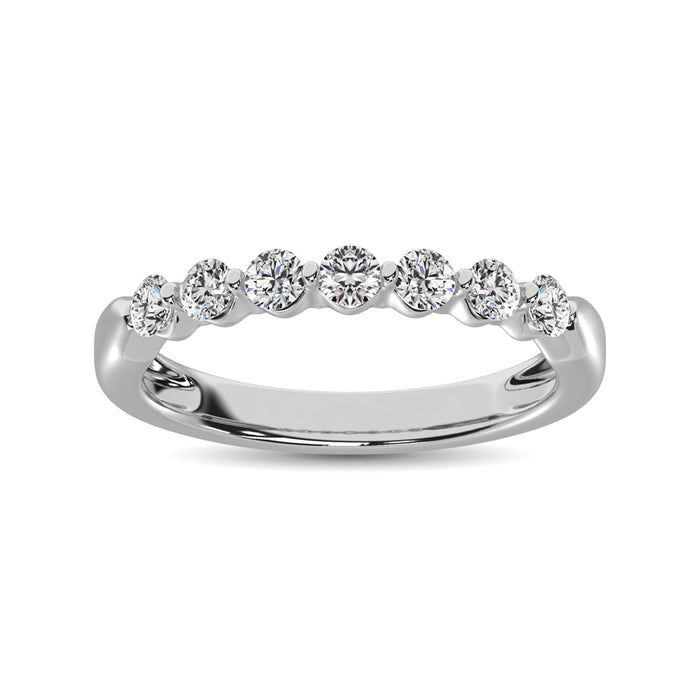 10K White Gold Diamond 1/2 Ct.Tw.  Ladies Band