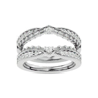 Thumbnail for Diamond 3/4 ct tw Round Cut Guard Ring  in 14K White Gold
