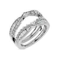 Thumbnail for Diamond 3/4 ct tw Round Cut Guard Ring  in 14K White Gold