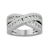 Thumbnail for Diamond 1 ct tw Crossover Fashion Ring in 14K White Gold