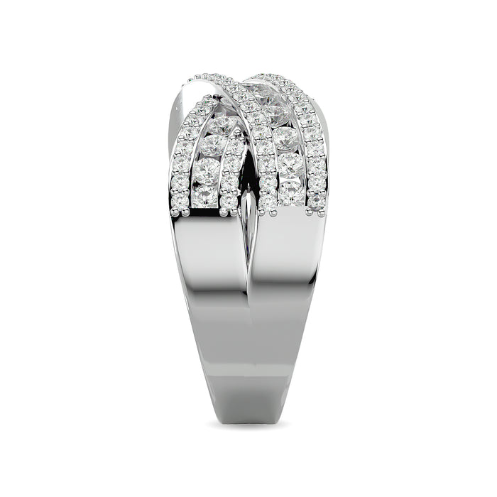 Diamond 1 ct tw Crossover Fashion Ring in 14K White Gold