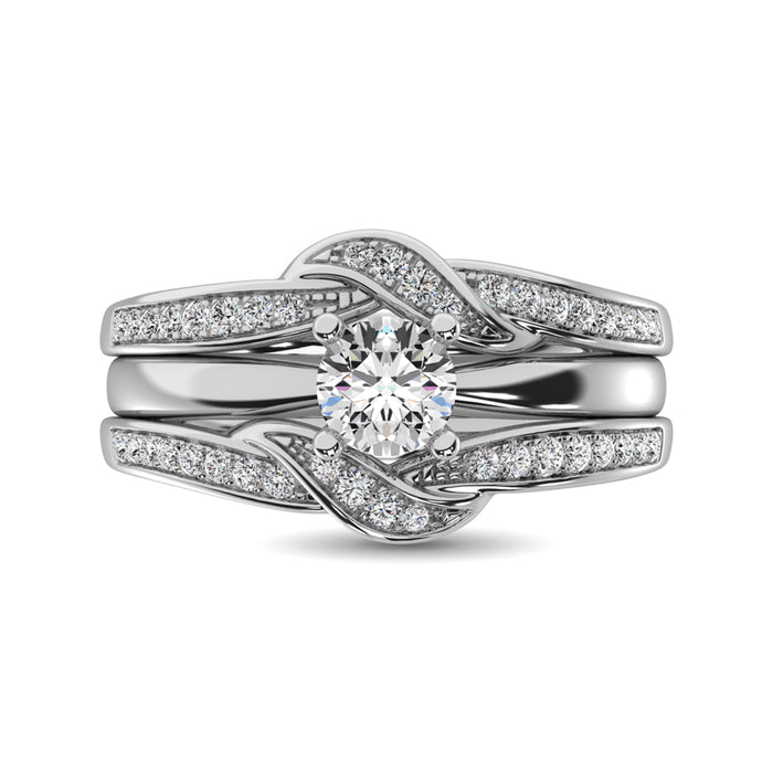 Diamond 1/4 Ct.Tw. Guard Ring in 14K White Gold