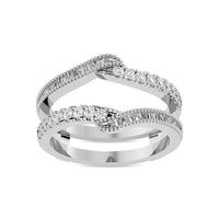 Thumbnail for Diamond 1/2 ct tw Round and Tapper Guard Ring  in 14K White Gold