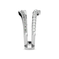 Thumbnail for Diamond 1/2 ct tw Round and Tapper Guard Ring  in 14K White Gold