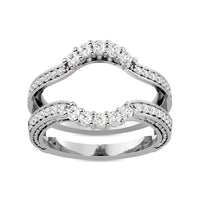 Thumbnail for Diamond 1/2 ct tw Round Cut Guard Ring  in 14K White Gold
