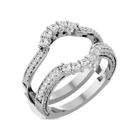 Thumbnail for Diamond 1/2 ct tw Round Cut Guard Ring  in 14K White Gold