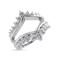 Thumbnail for Diamond 1 ct tw Round Cut Guard Ring  in 14K White Gold