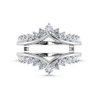 Thumbnail for Diamond 1 ct tw Round Cut Guard Ring  in 14K White Gold