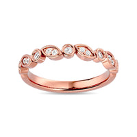 Thumbnail for Diamond 1/6 ct tw Stack Band in 14K Rose Gold